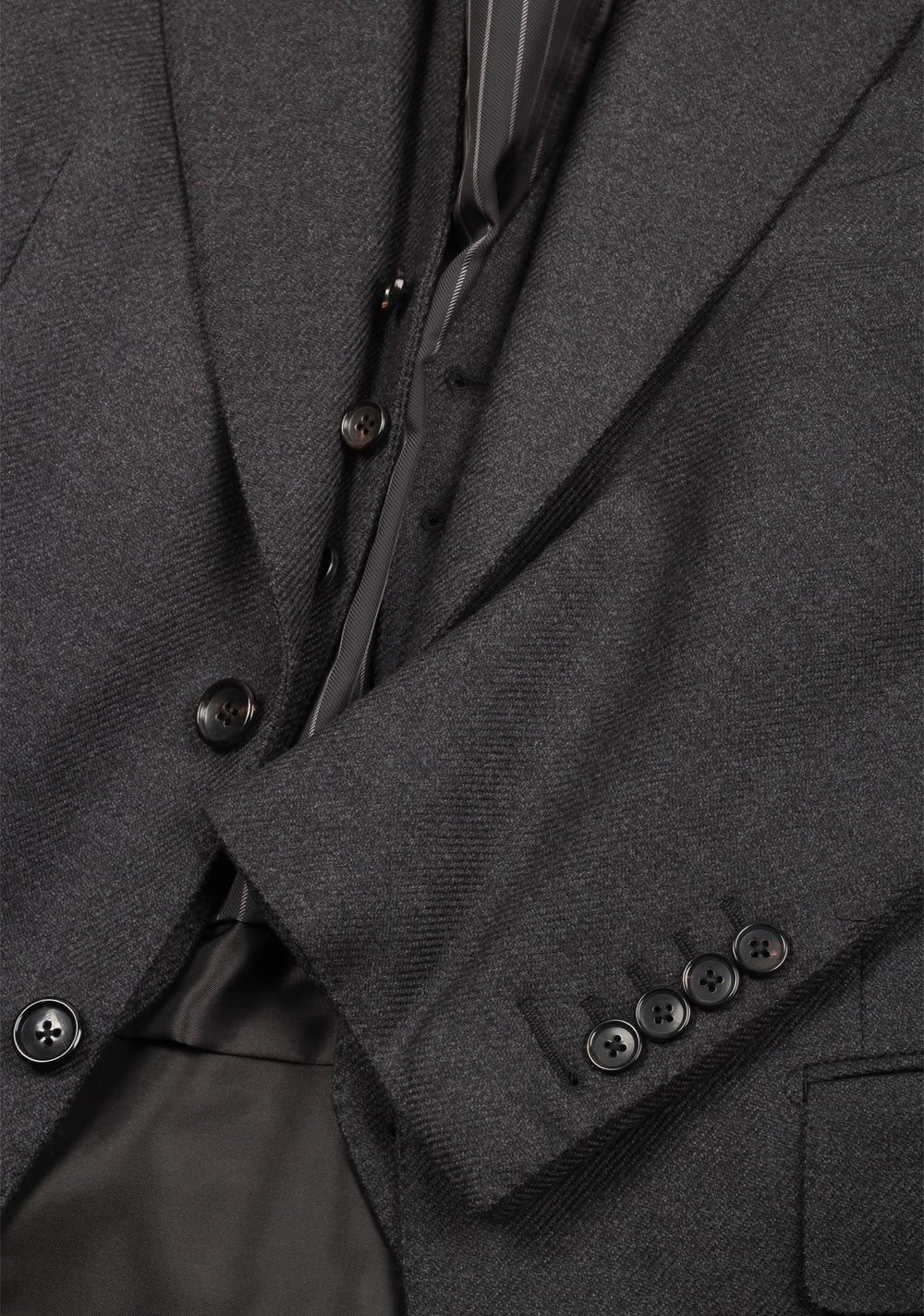 TOM FORD Shelton Solid Gray 3 Piece Suit Size 46 / 36R U.S. Wool