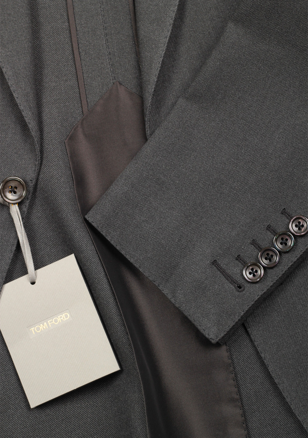 TOM FORD Buckley Gray Suit Size 48 / 38R U.S. In Wool