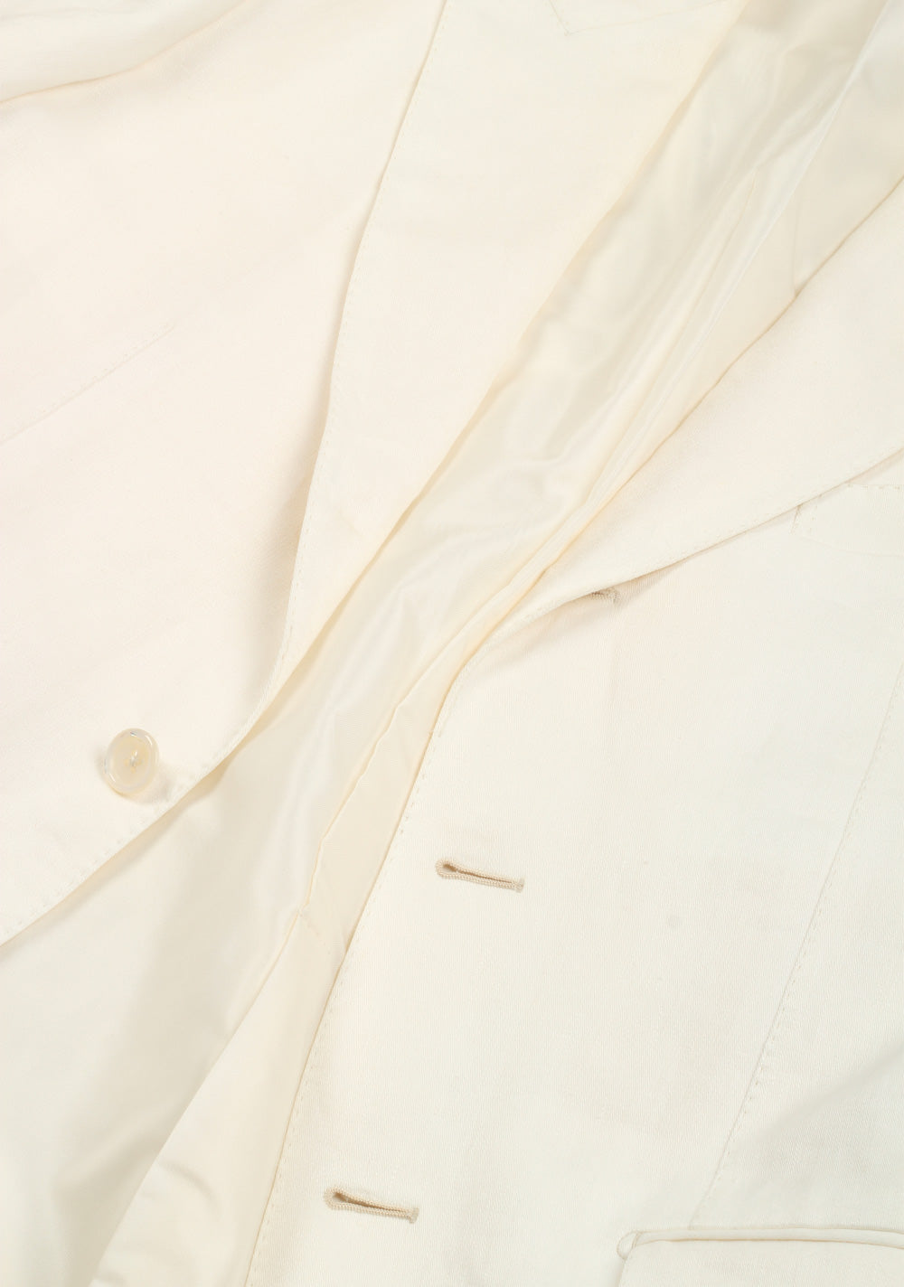 TOM FORD Regency Solid Off White Suit Size 46 / 36R U.S. Linen Base B