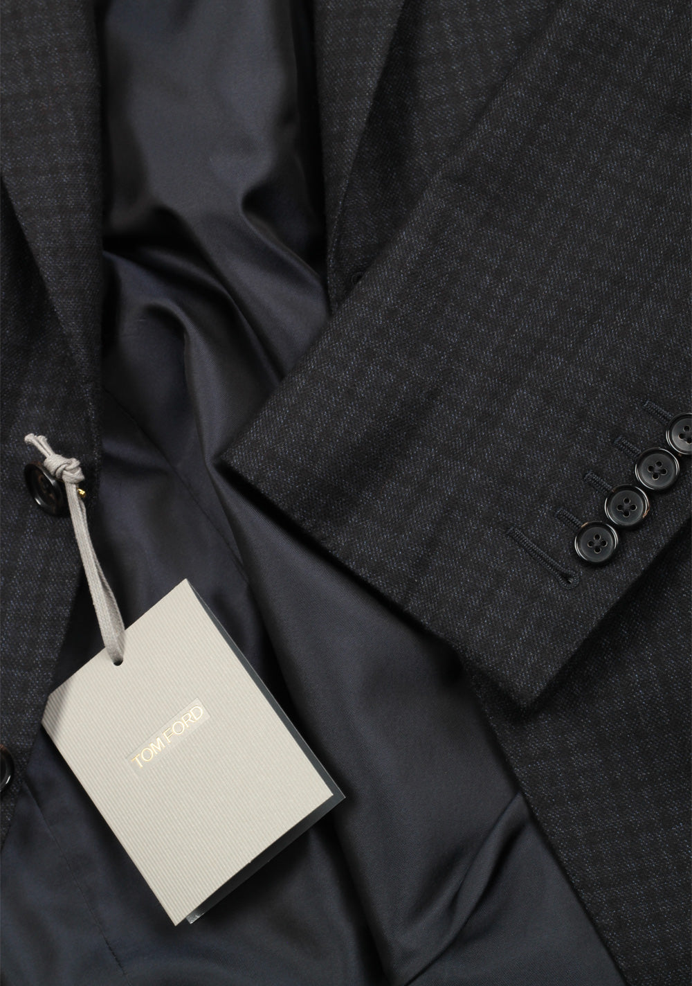 TOM FORD Buckley Blue Checked Suit Size 48 / 38R U.S. Wool Cashmere