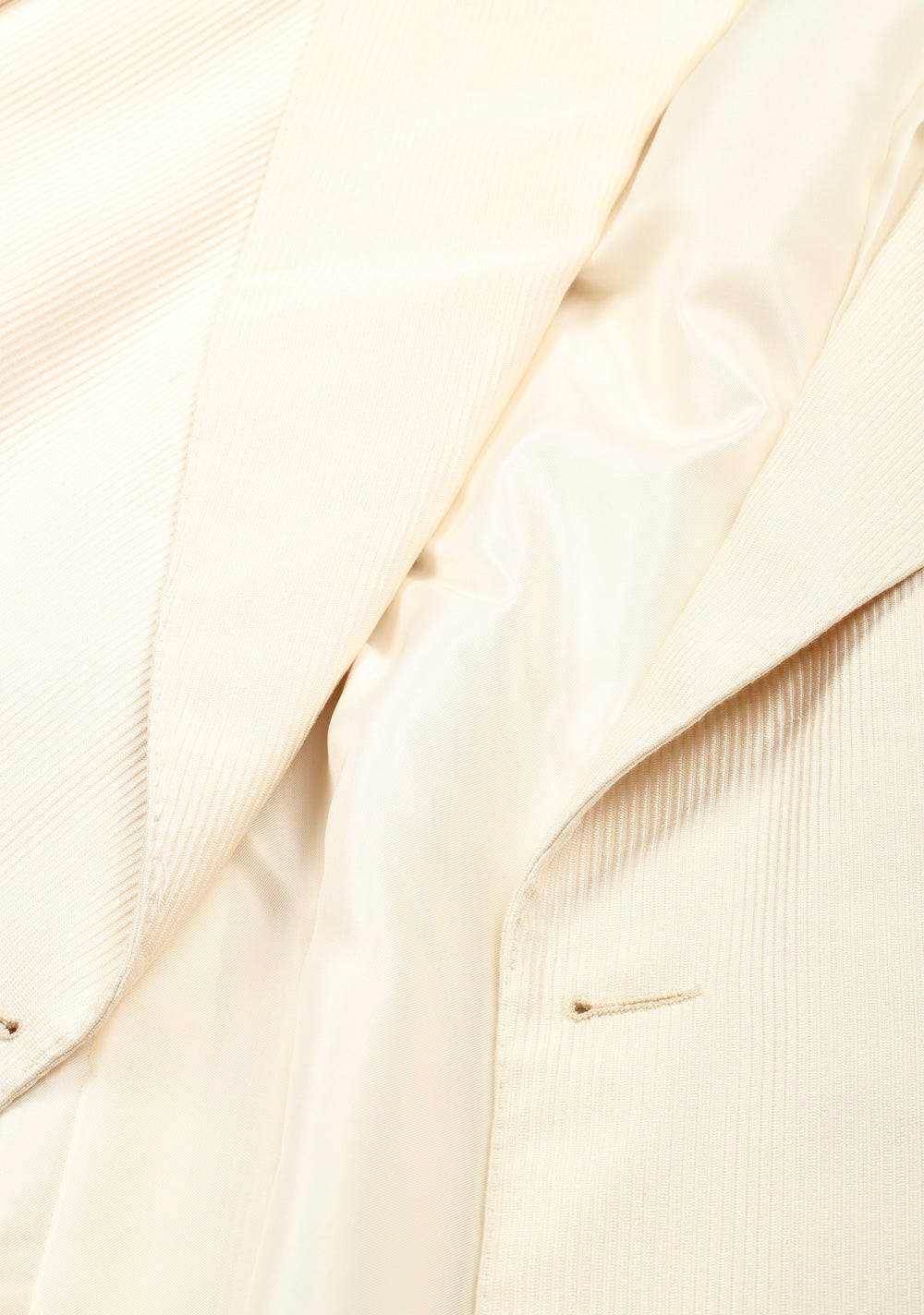 TOM FORD Shelton Double Breasted Off White Sport Coat Size 46 / 36R U.S. In Silk