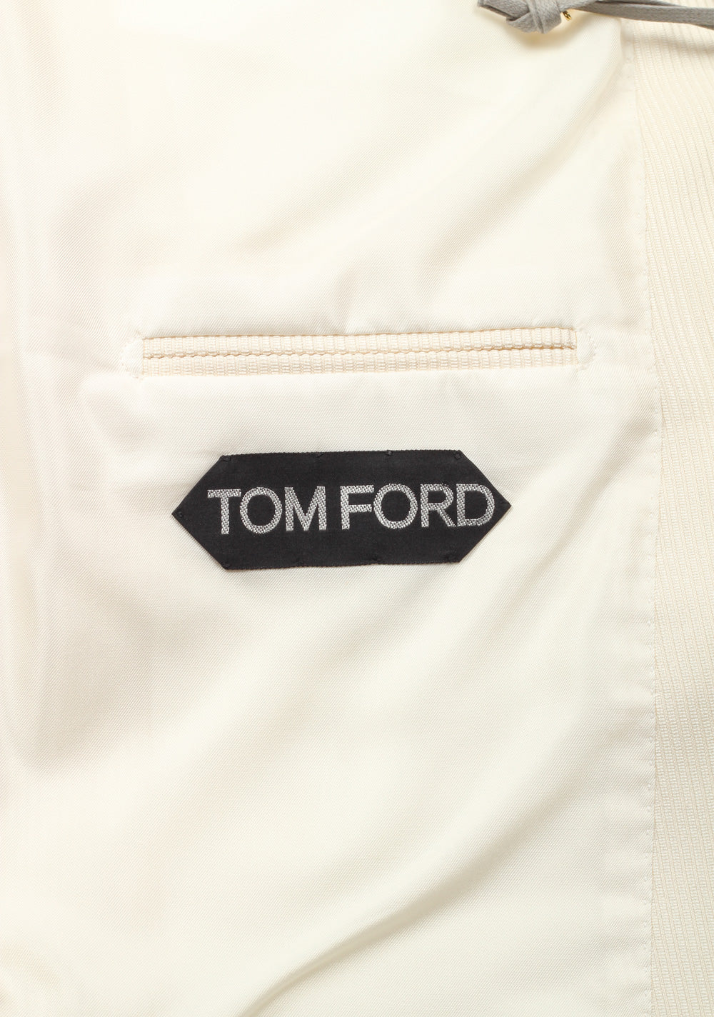 TOM FORD Shelton Double Breasted Off White Sport Coat Size 46 / 36R U.S. In Silk