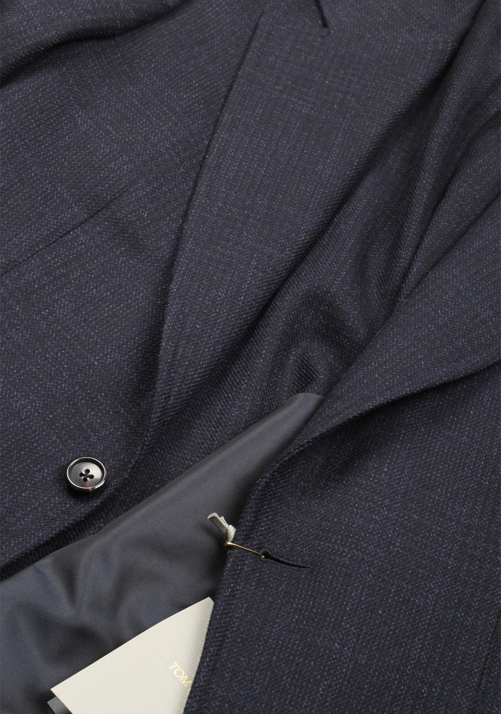 TOM FORD Shelton Checked Blue Sport Coat Size 46 / 36R In Wool Cashmere