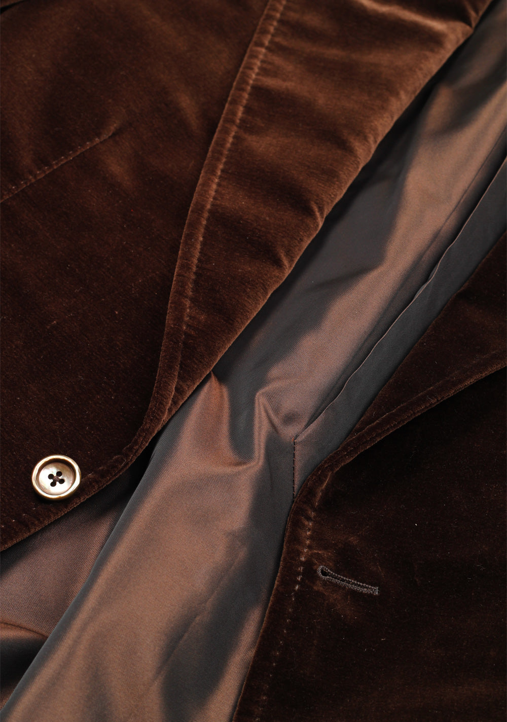 TOM FORD Shelton Brown Velvet Sport Coat Size 46 / 36R In Cotton