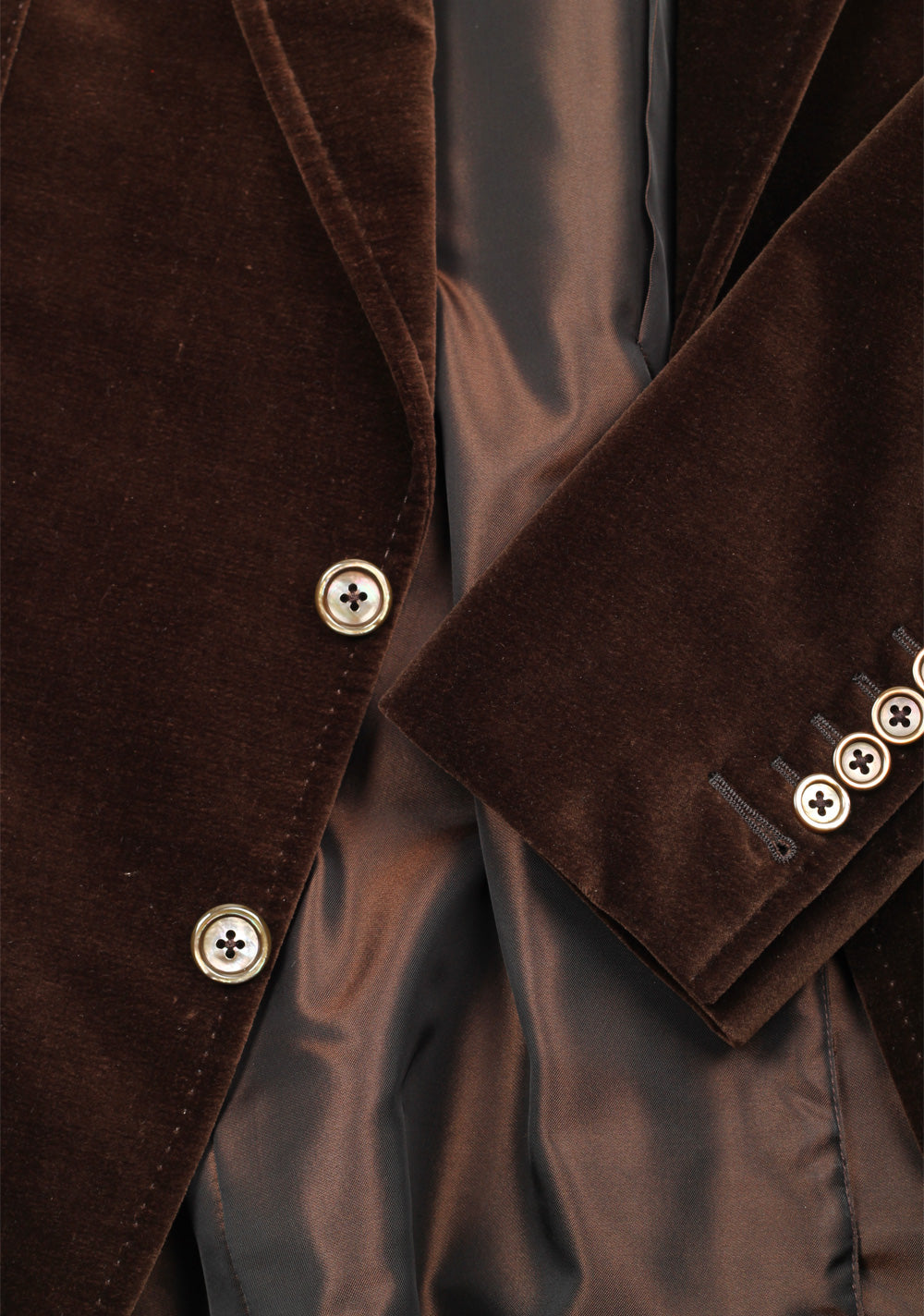 TOM FORD Shelton Brown Velvet Sport Coat Size 46 / 36R In Cotton