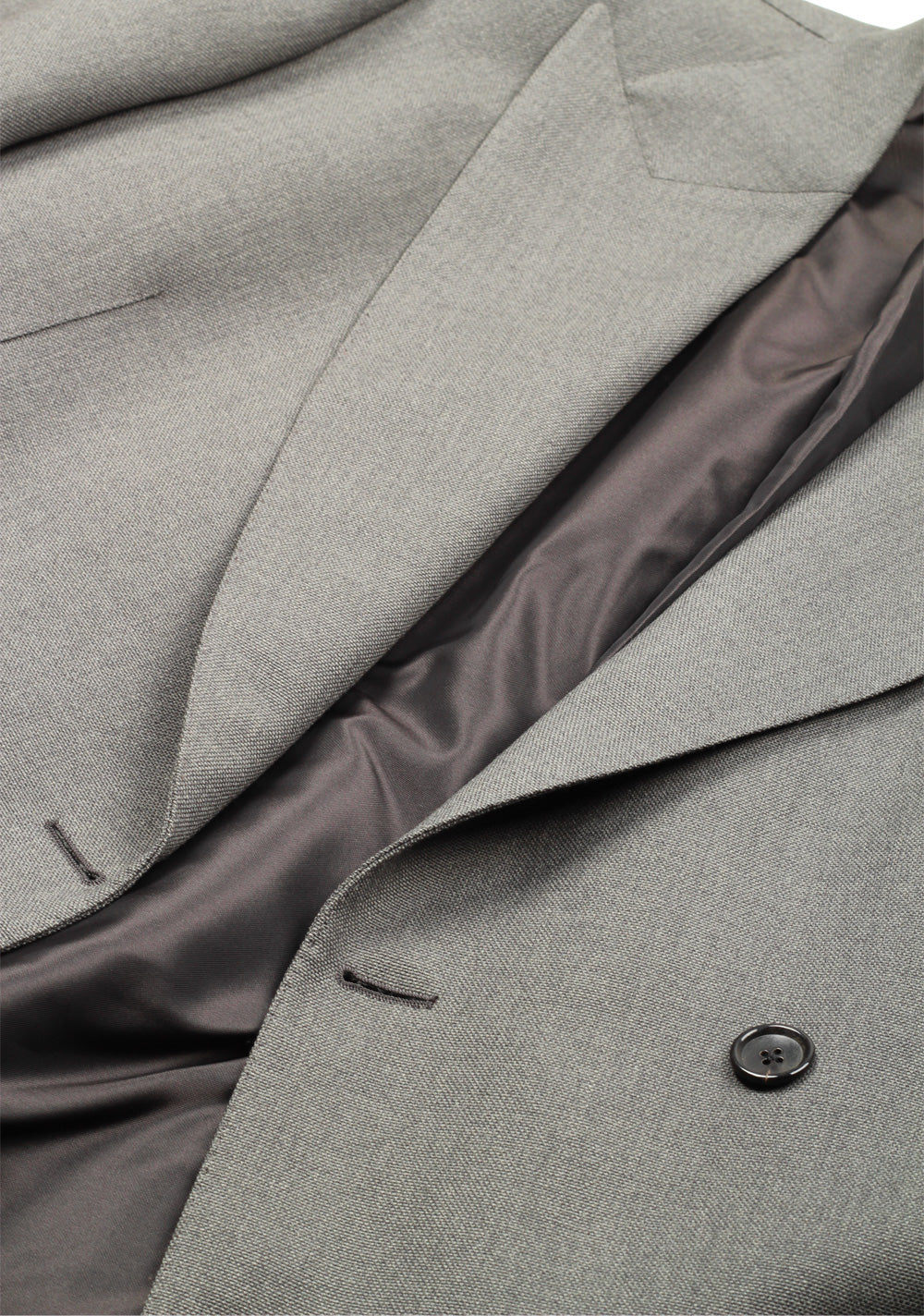TOM FORD Shelton Double Breasted Gray Sport Coat Size 46 / 36R In Wool