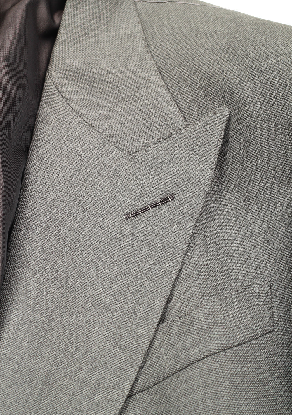 TOM FORD Shelton Double Breasted Gray Sport Coat Size 46 / 36R In Wool