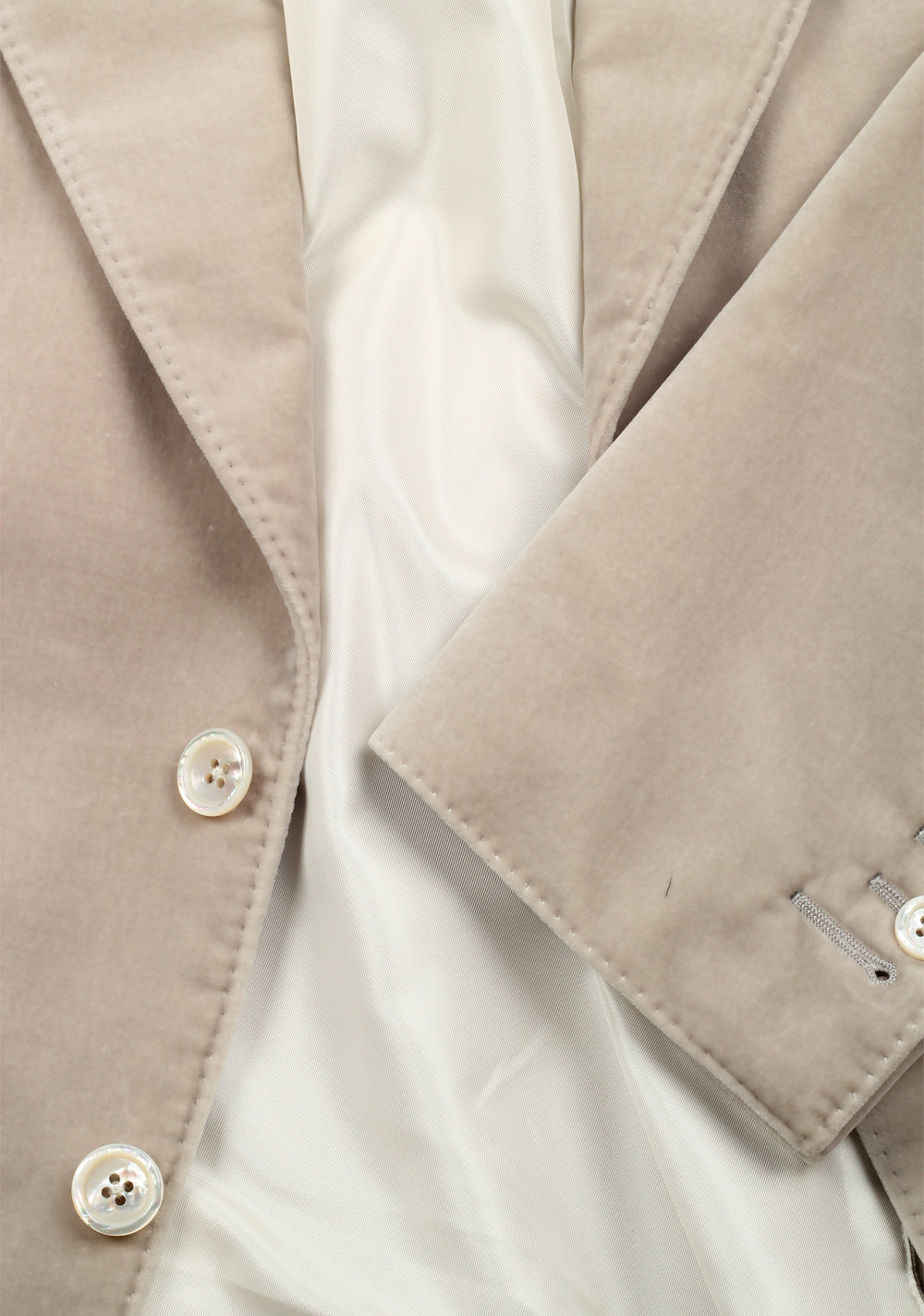 TOM FORD Shelton Velvet Beige Sport Coat Size 50 / 40R U.S. Cotton
