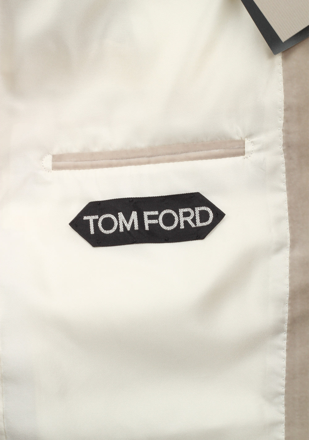 TOM FORD Shelton Velvet Beige Sport Coat Size 50 / 40R U.S. Cotton