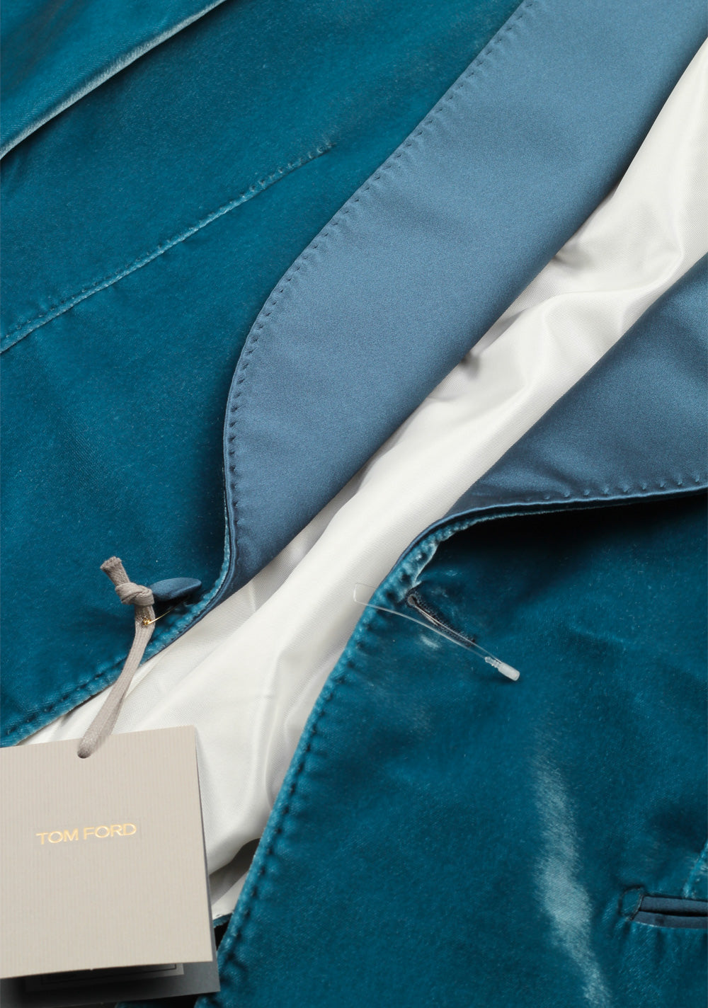 TOM FORD Shelton Shawl Collar Velvet Teal Sport Coat Tuxedo Dinner Jacket