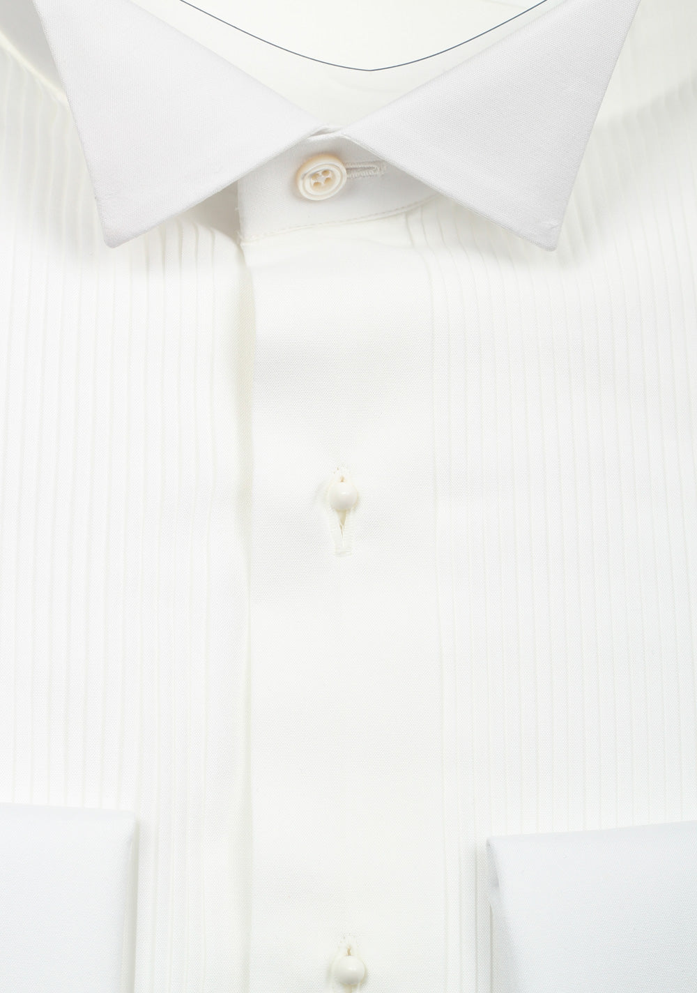 TOM FORD Solid White Signature Tuxedo Shirt With French Cuffs