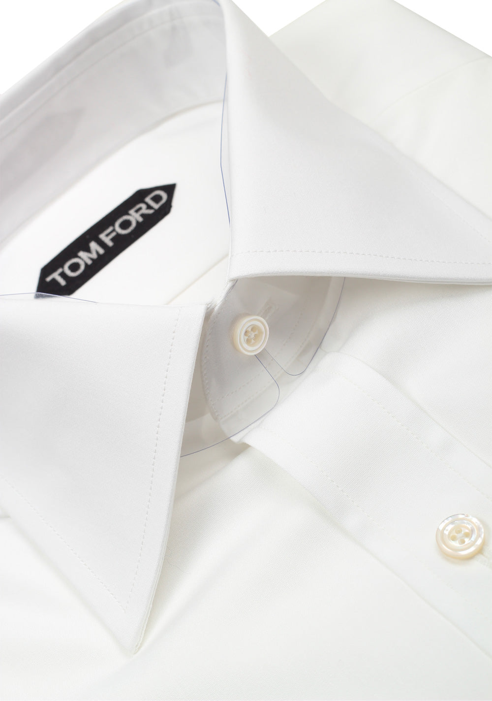TOM FORD Solid White Signature Shirt With French Cuffs