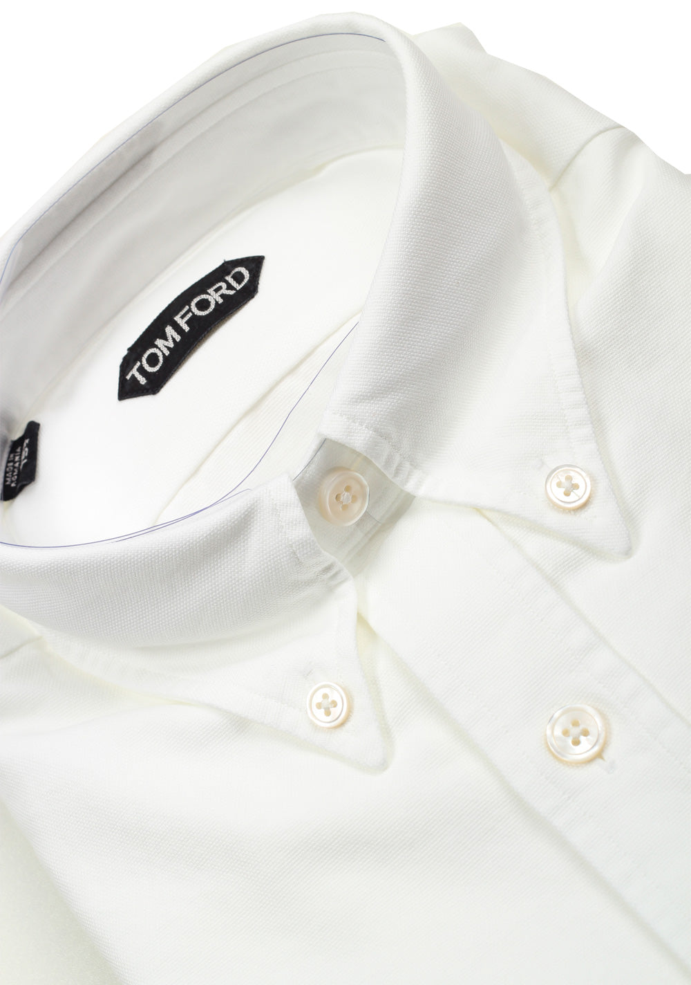 TOM FORD Solid White Casual Button Down Shirt Size 40 / 15,75 U.S.