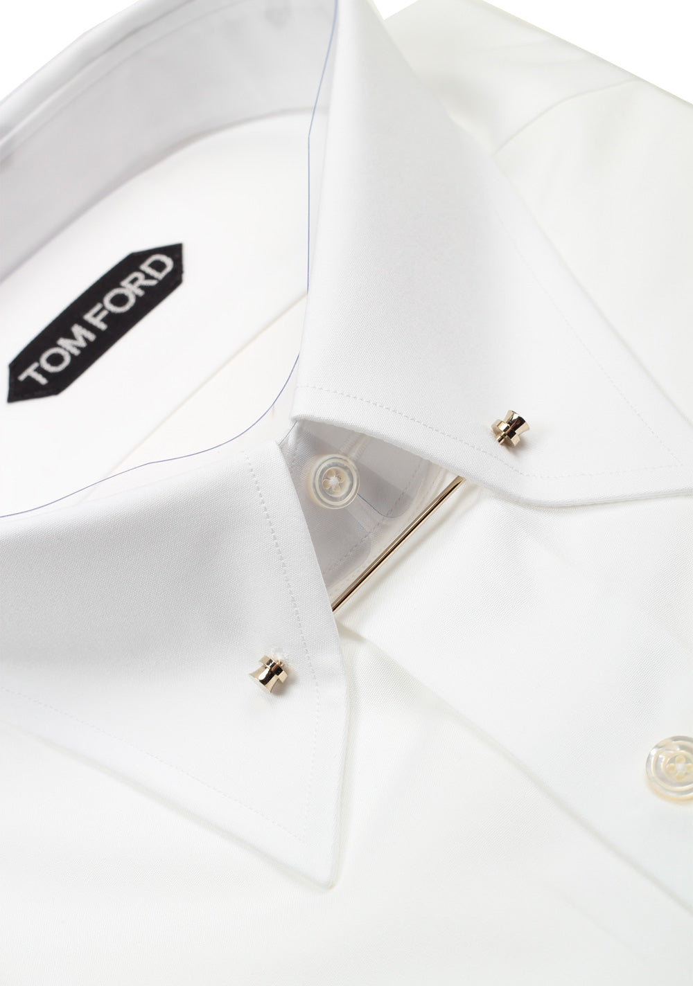 TOM FORD Solid White Signature Poplin Slim Fit