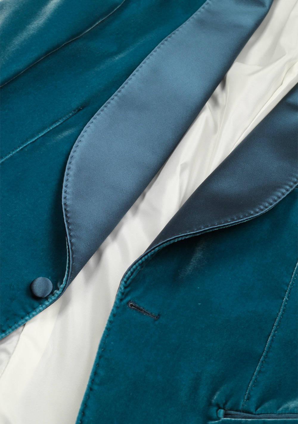 TOM FORD Shelton Velvet Teal Sport Coat Tuxedo Dinner Jacket Size 48C / 38S U.S.