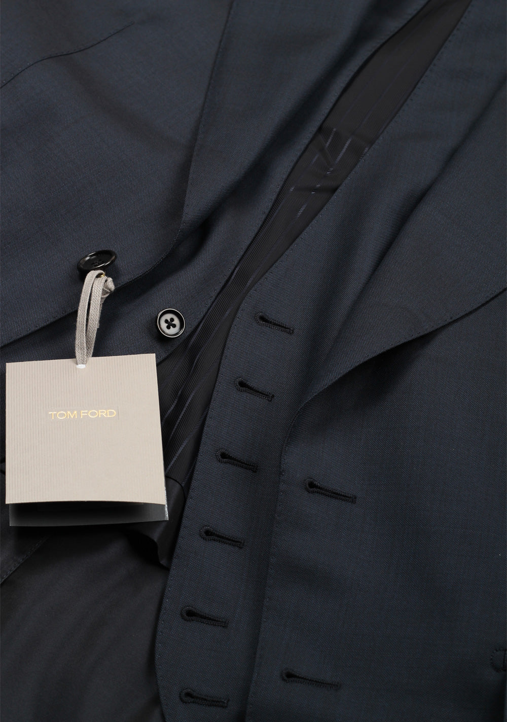 TOM FORD Shelton Blue 3 Piece Suit Size 46C / 36S U.S.