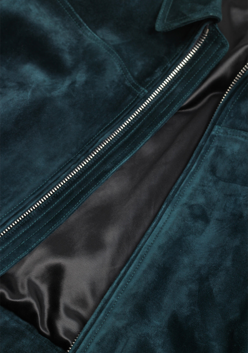 TOM FORD Teal Leather Suede Jacket Coat Size 50 / 40R U.S. Outerwear