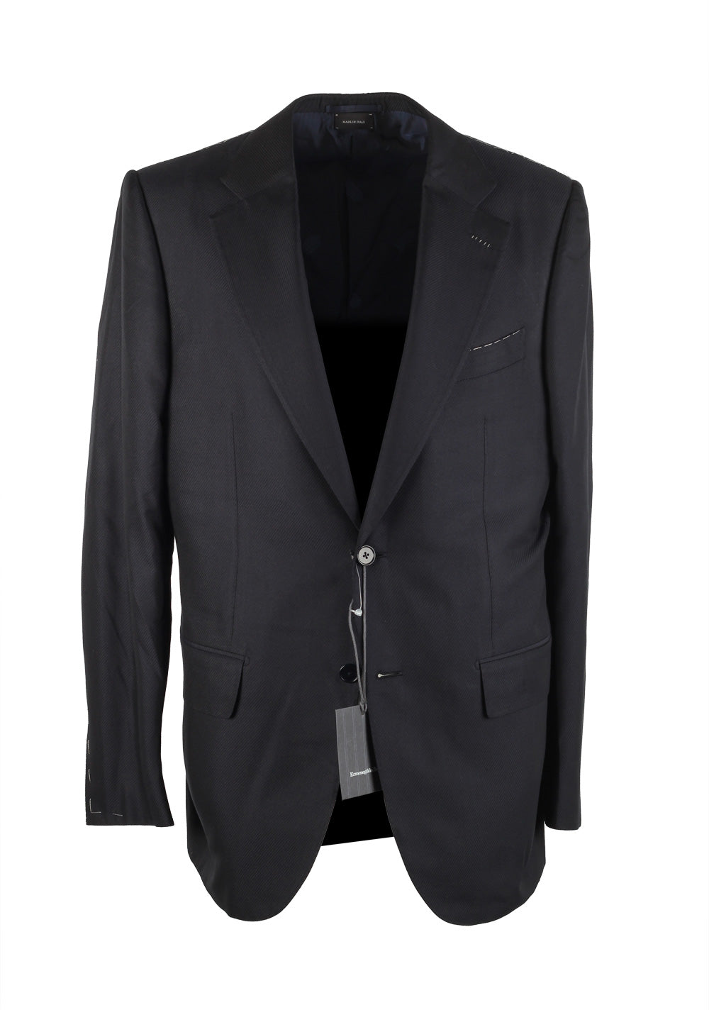 Ermenegildo Zegna Premium Couture Black Sport Coat Size 52 / 42R U.S. In Silk