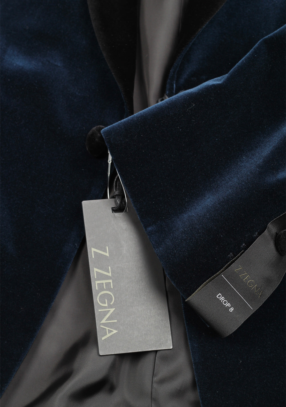 Z Zegna Velvet Blue Dinner Jacket Size 52 / 42R U.S.