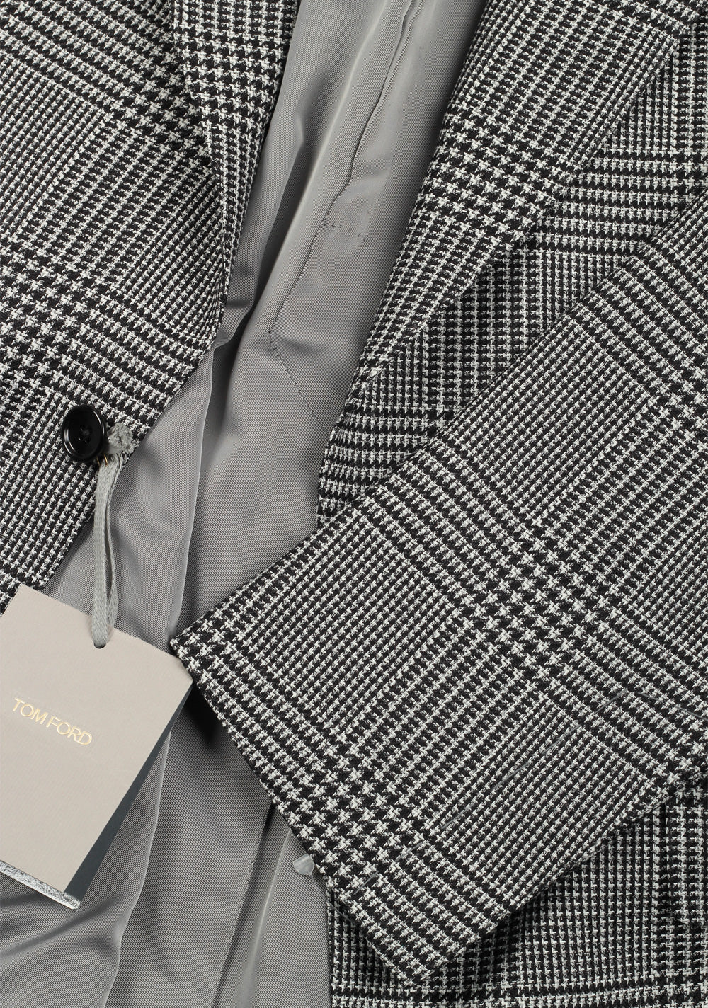 TOM FORD Shelton Black White Checked Suit