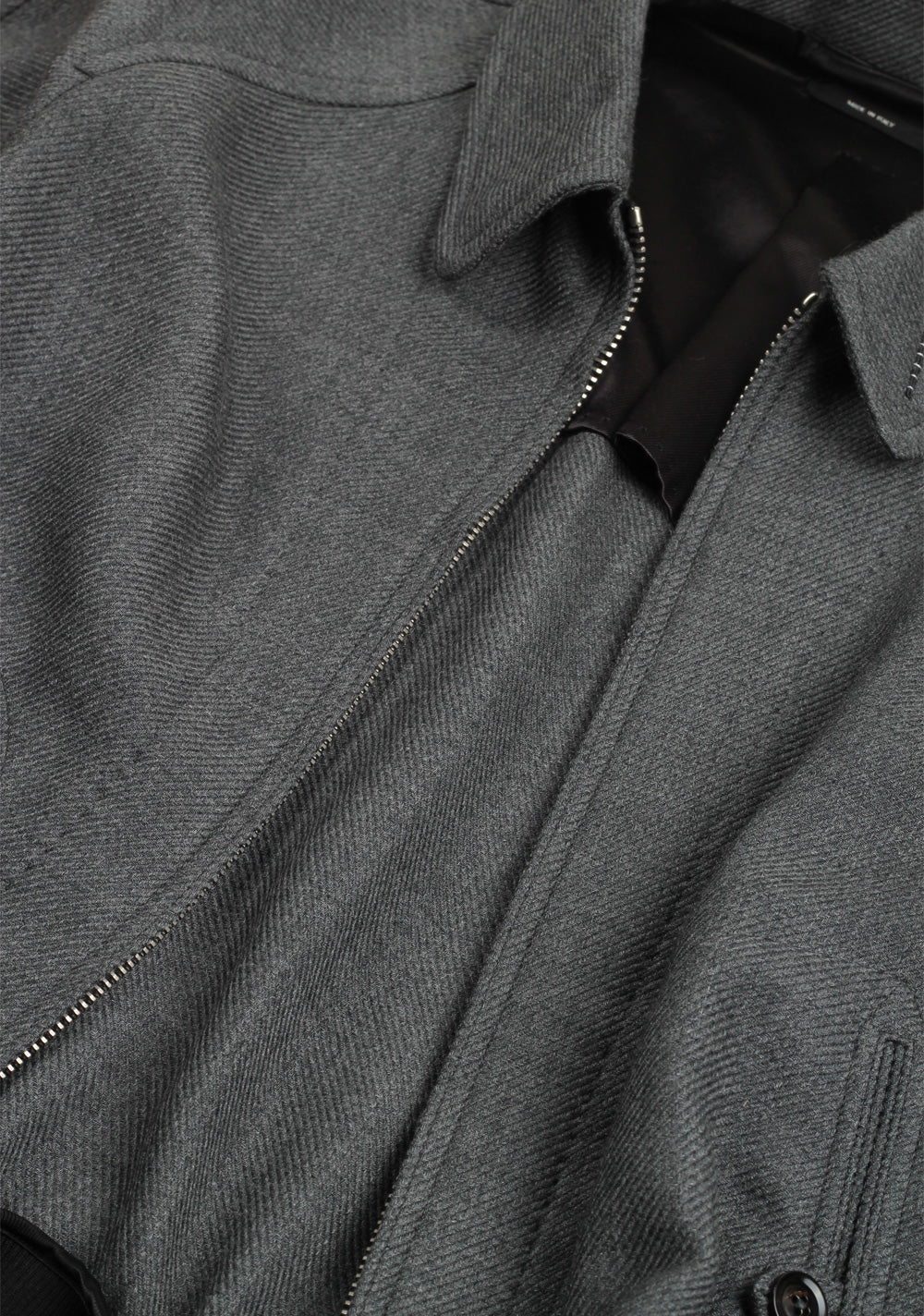 TOM FORD Gray Zipper Bomber Jack Size 48 / 38R U.S.