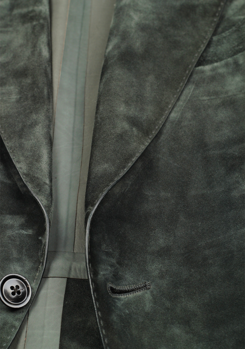TOM FORD Green Cashmere Sartorial Leather Suede Jacket Coat Size 52 / 42R U.S.