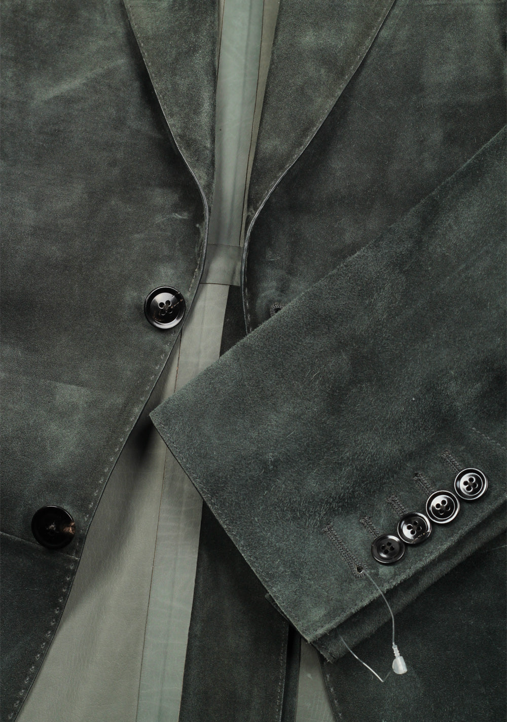 TOM FORD Green Cashmere Sartorial Leather Suede Jacket Coat Size 52 / 42R U.S.