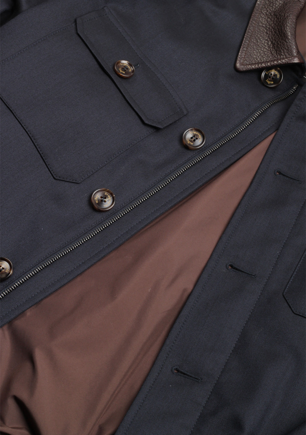 Ermenegildo Zegna Blue Field Coat Size 50 / 40R U.S.