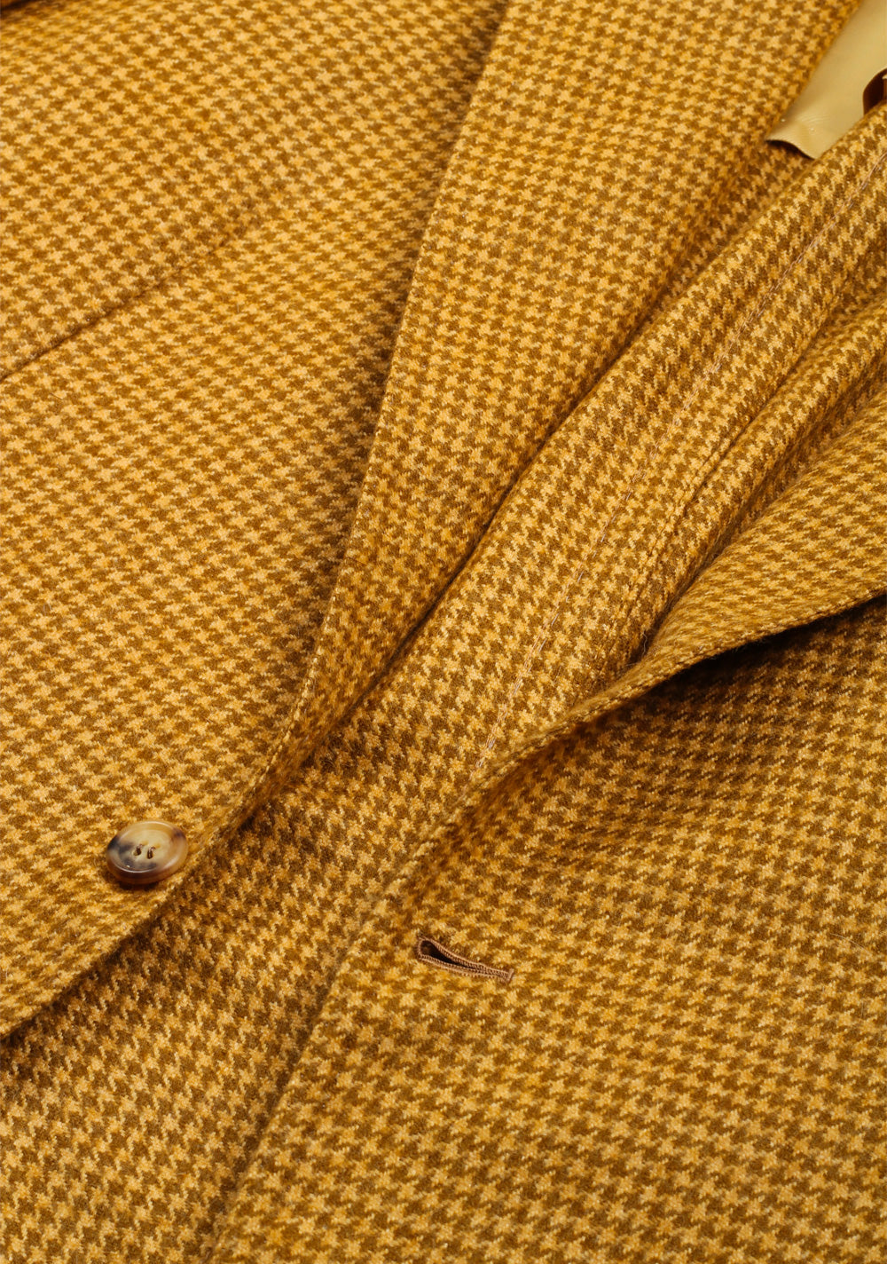 Orazio Luciano Mustard Houndstooth Sport Coat