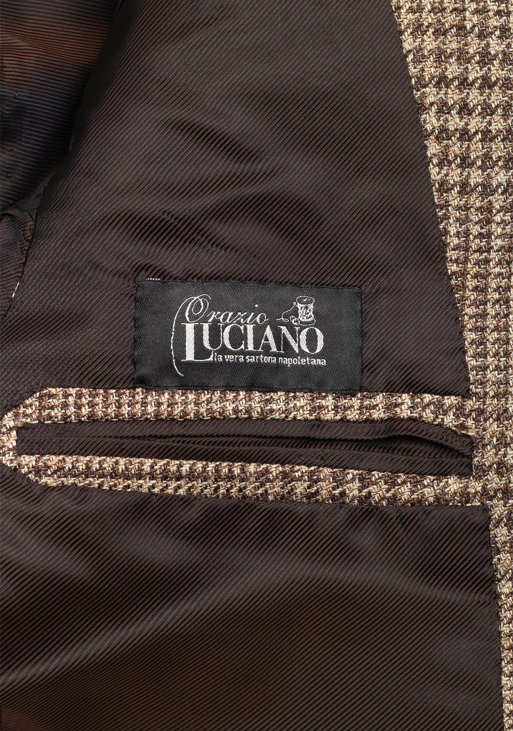 Orazio Luciano Beige Sport Coat Size 50L / 40L U.S. In Wool Linen Silk