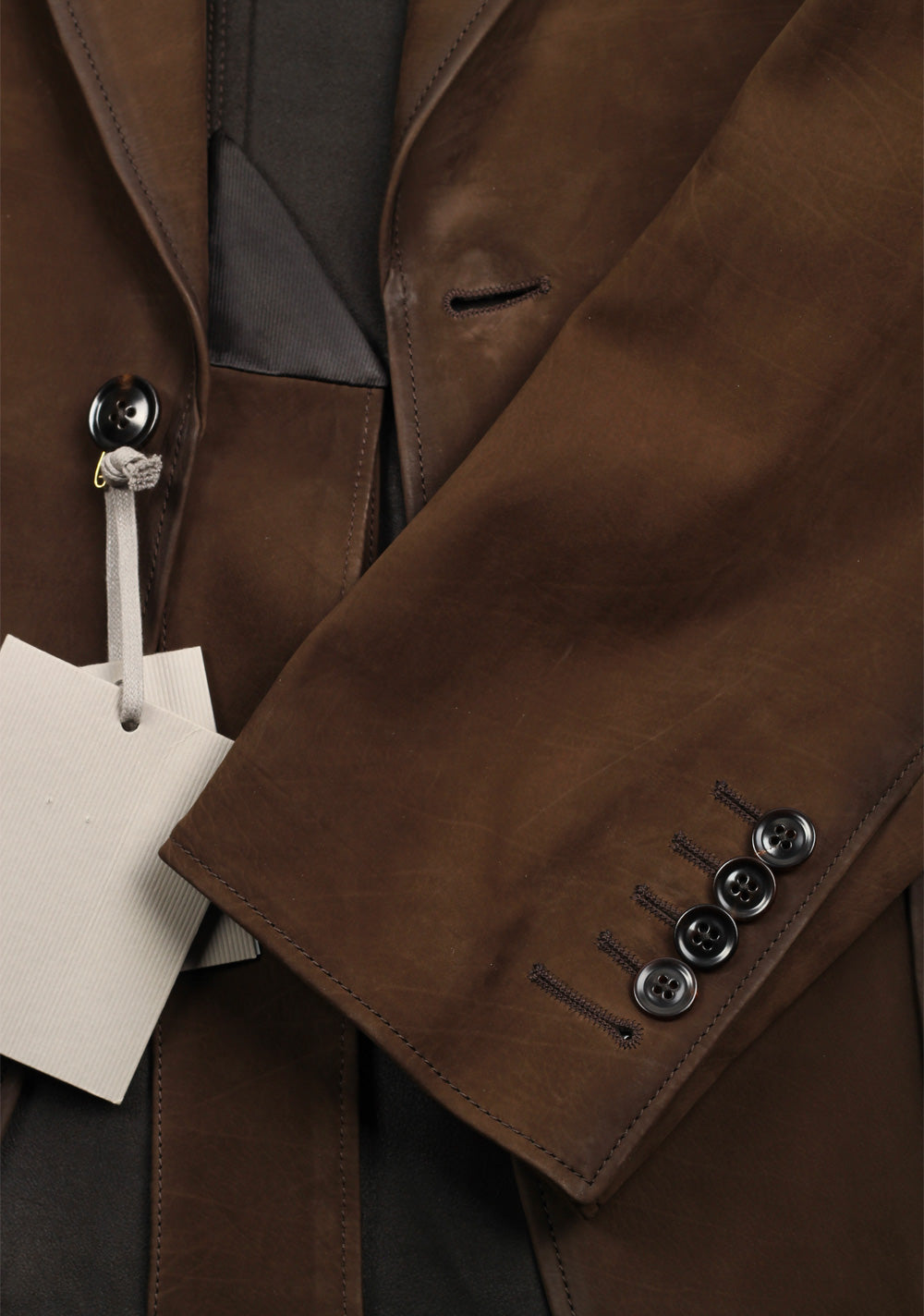 TOM FORD Brown Cashmere Sartorial Leather Suede Jacket Coat Size 54 / 44R U.S.