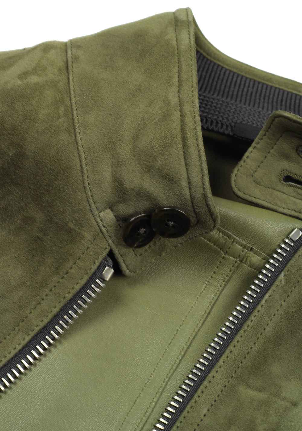 TOM FORD Green Lamb Leather Suede Jacket Coat Size 54 / 44R U.S. Outerwear