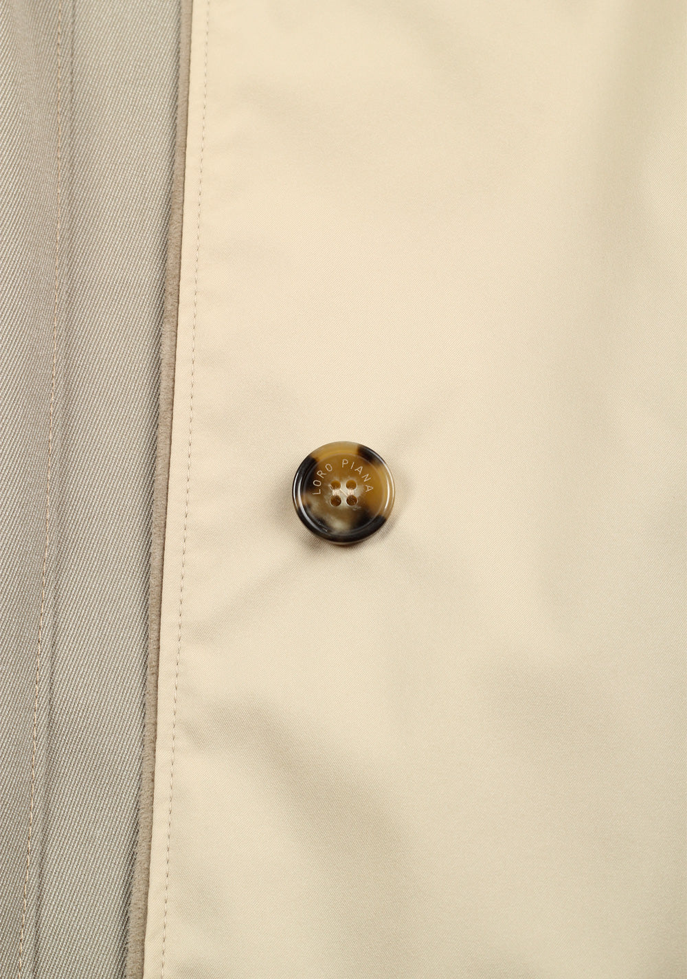 Loro Piana Beige Reversible City Waterfall Green System Rain Coat