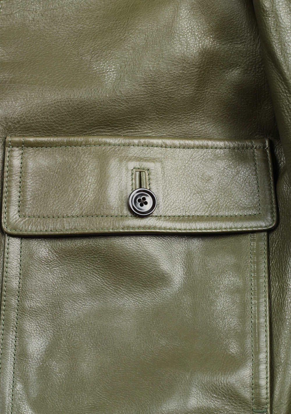 TOM FORD Green Leather Jacket Coat Size 48 / 38R U.S. Outerwear