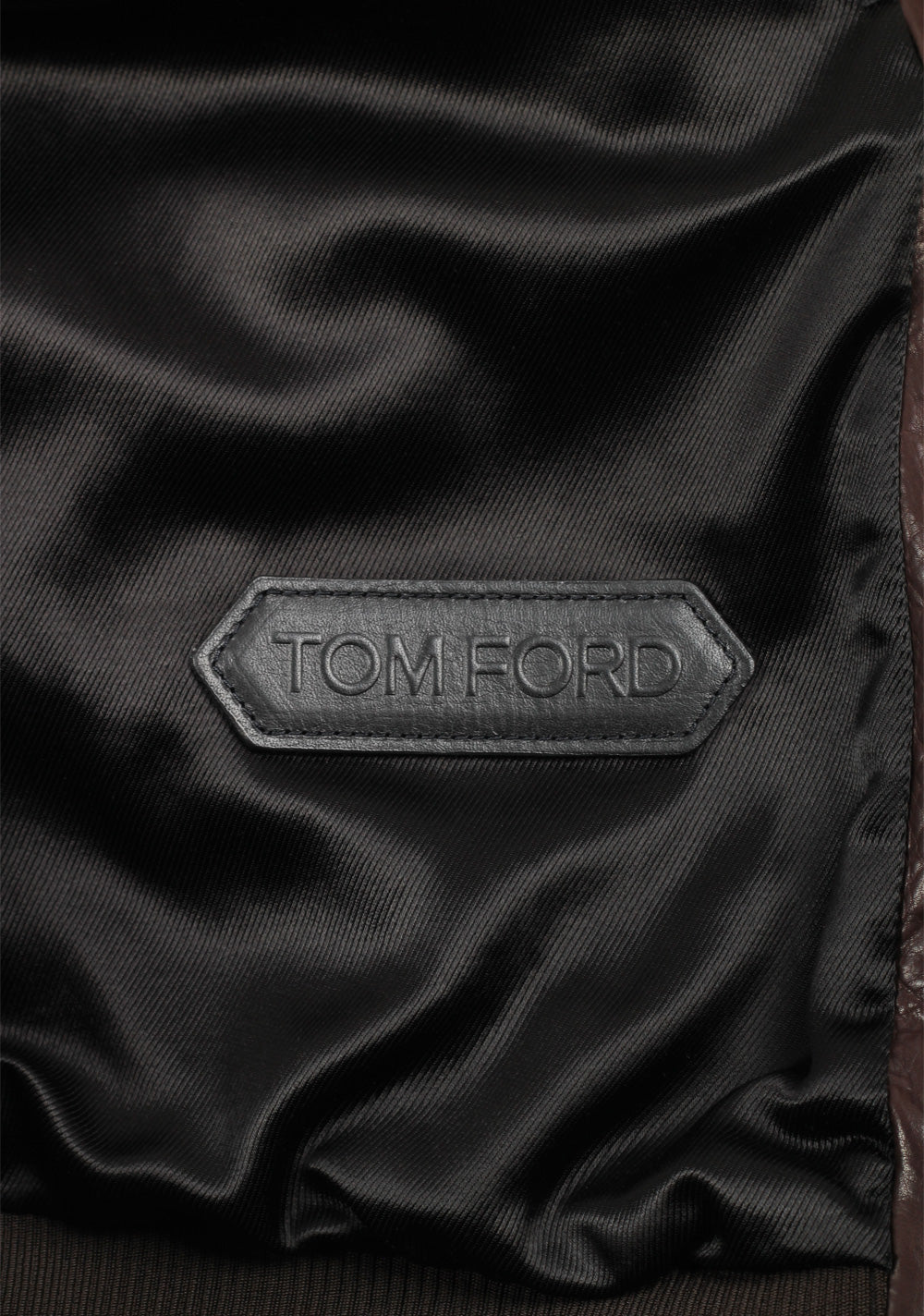 TOM FORD Camouflage Leather Suede Bomber Jacket Coat Size 48 / 38R U.S. Outerwear