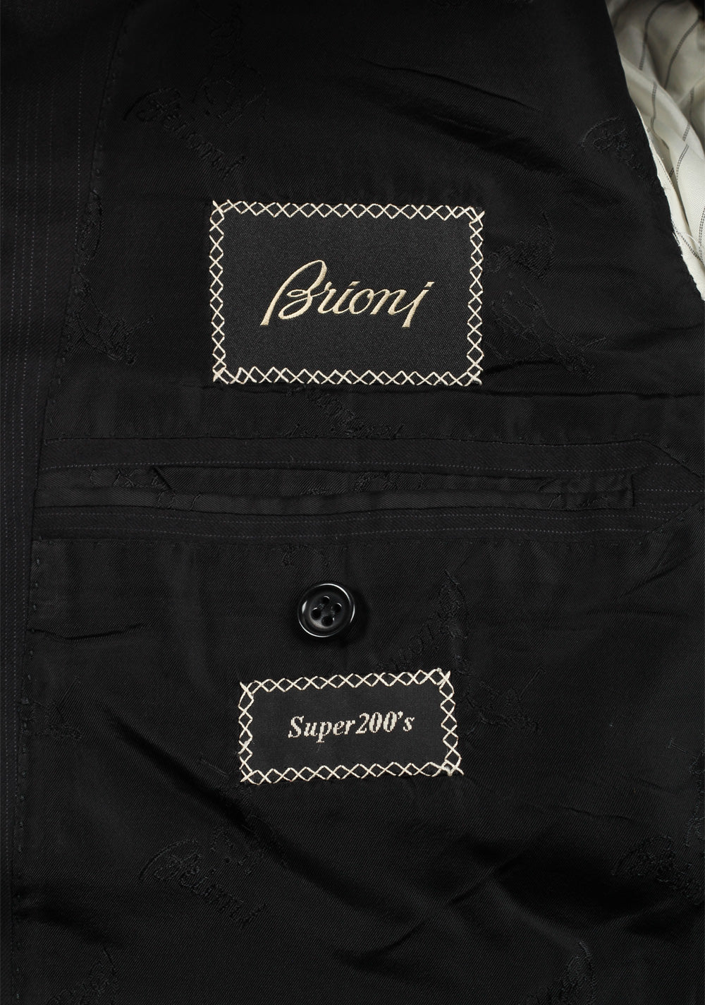 Brioni Colosseo Charcoal Suit Size 50 / 40R U.S. In Wool Super 200s