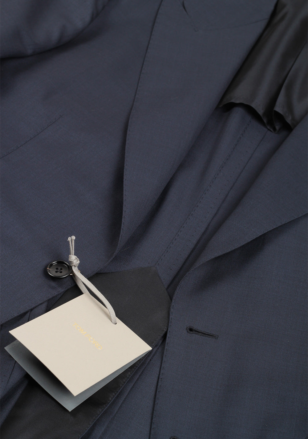 TOM FORD Shelton Solid Blue Suit Size 48 / 38R U.S. In Wool Silk