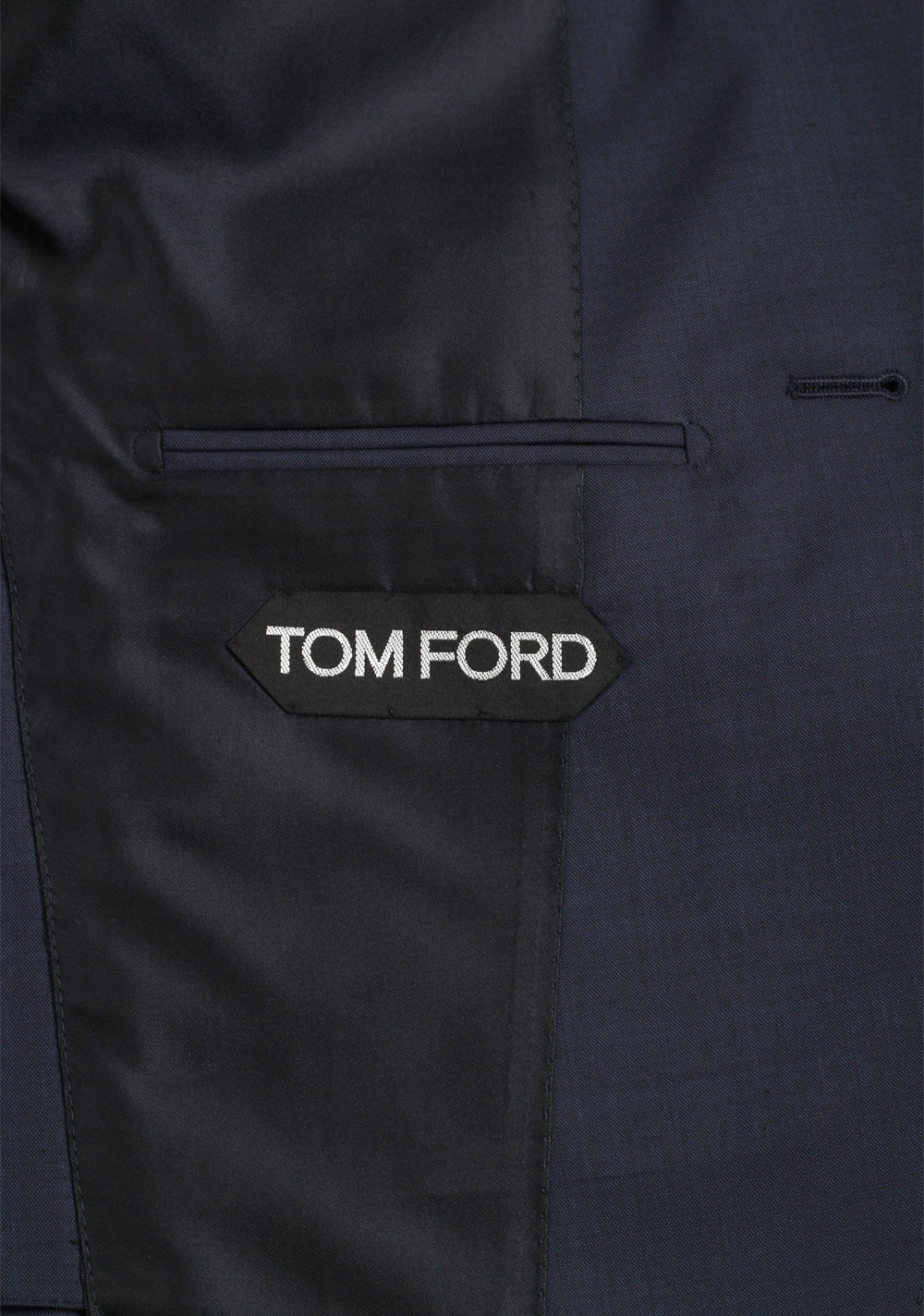 TOM FORD Shelton Solid Blue Suit Size 48 / 38R U.S. In Wool Silk