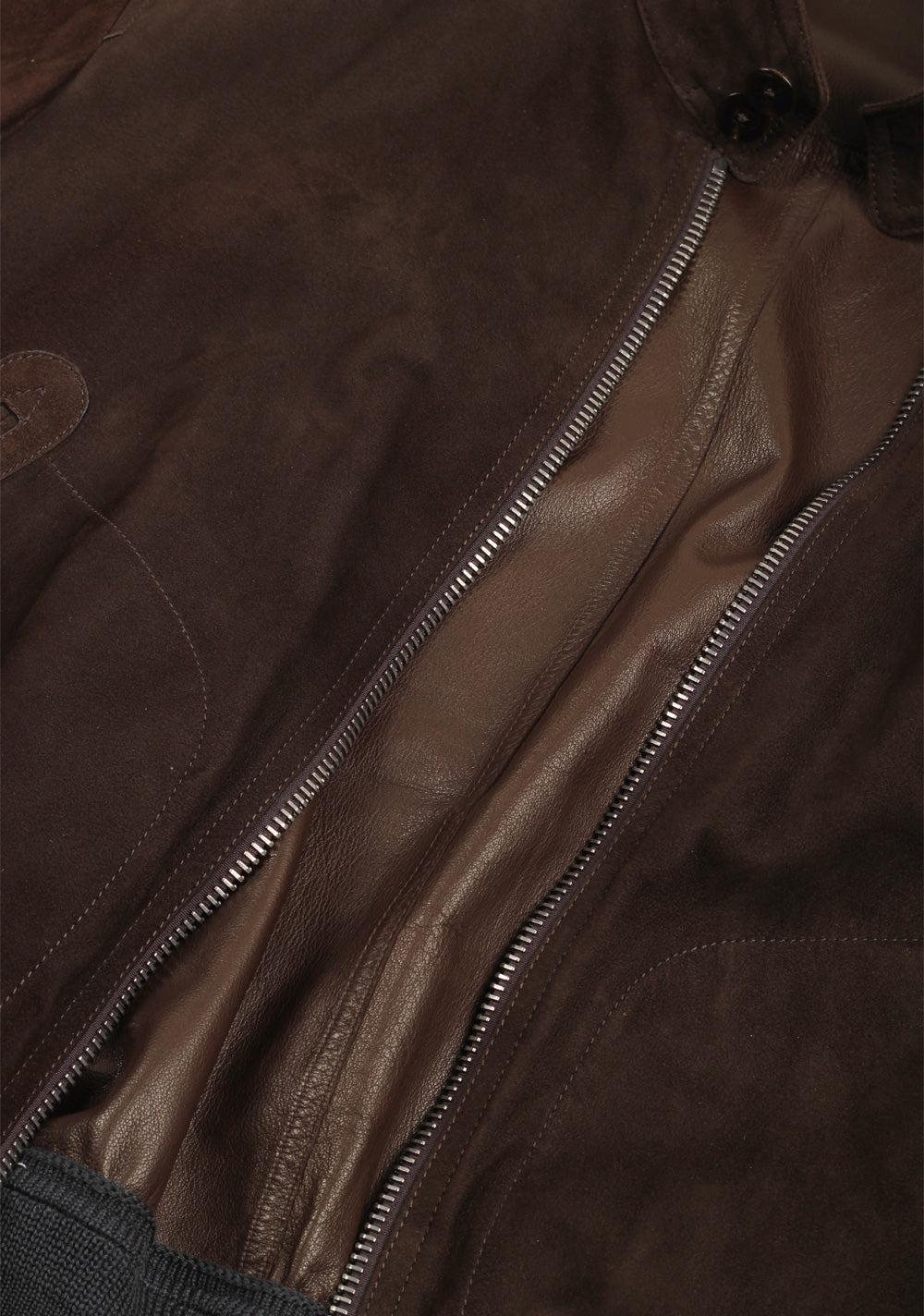 TOM FORD Brown Leather Suede Bomber Jacket Coat Size 48 / 38R U.S.