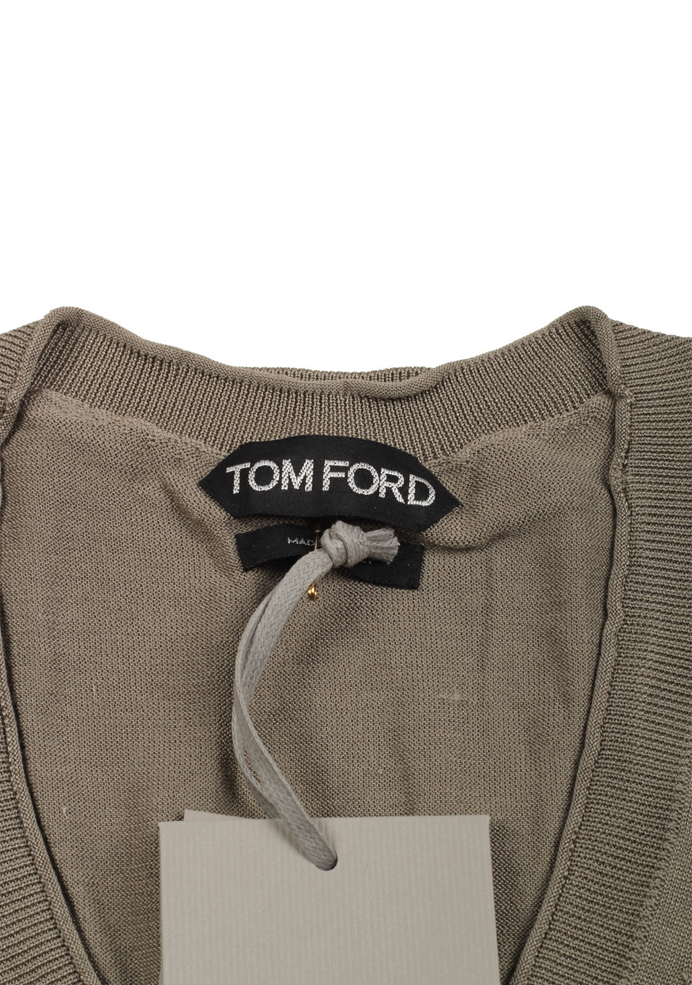 TOM FORD Beige V Neck Sweater Size 48 / 38R U.S. In Silk