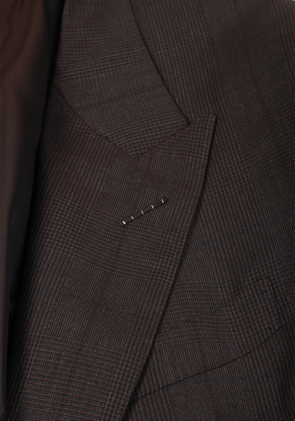 TOM FORD Shelton Checked Brown Suit