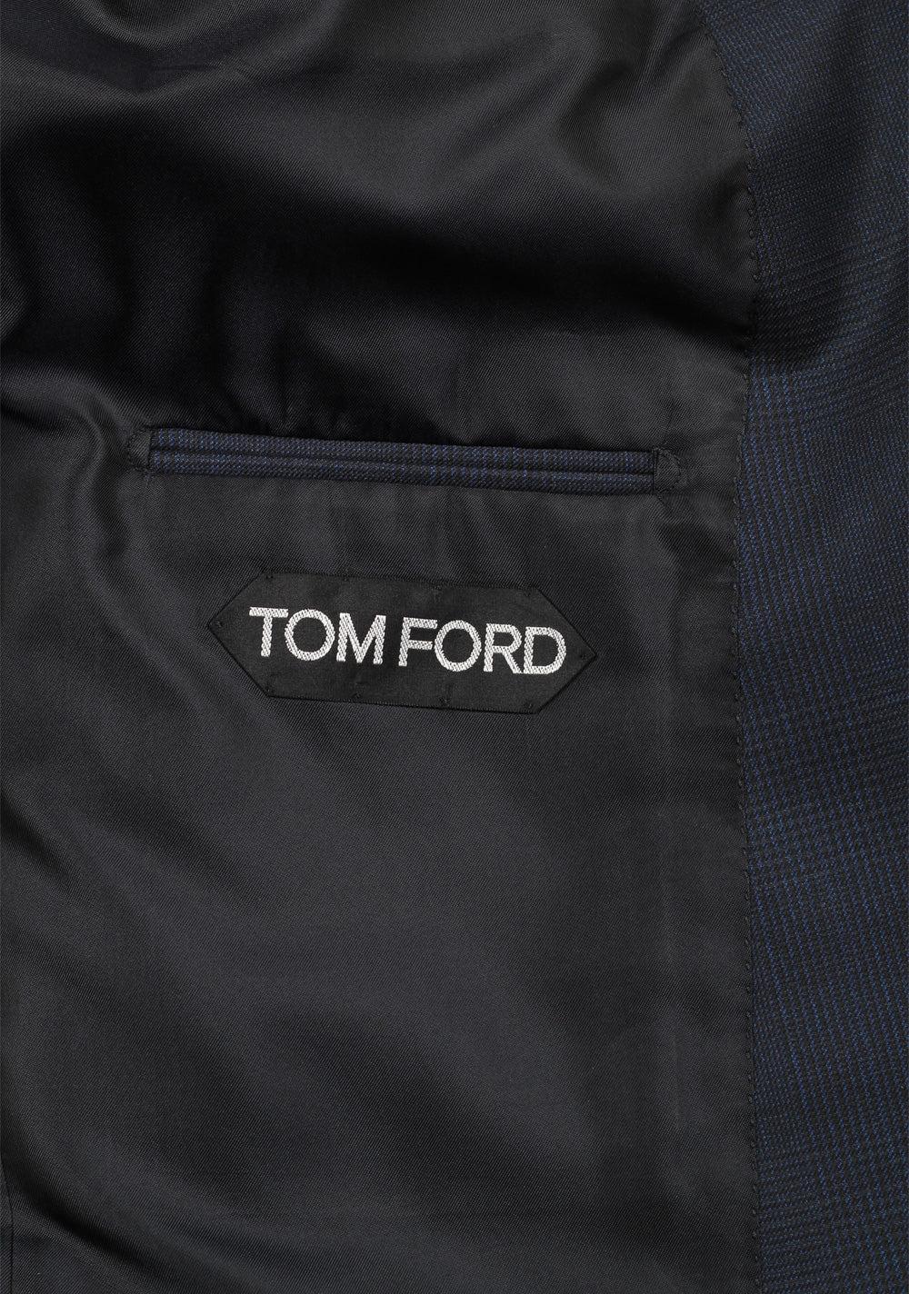 TOM FORD Shelton Checked Blue Suit