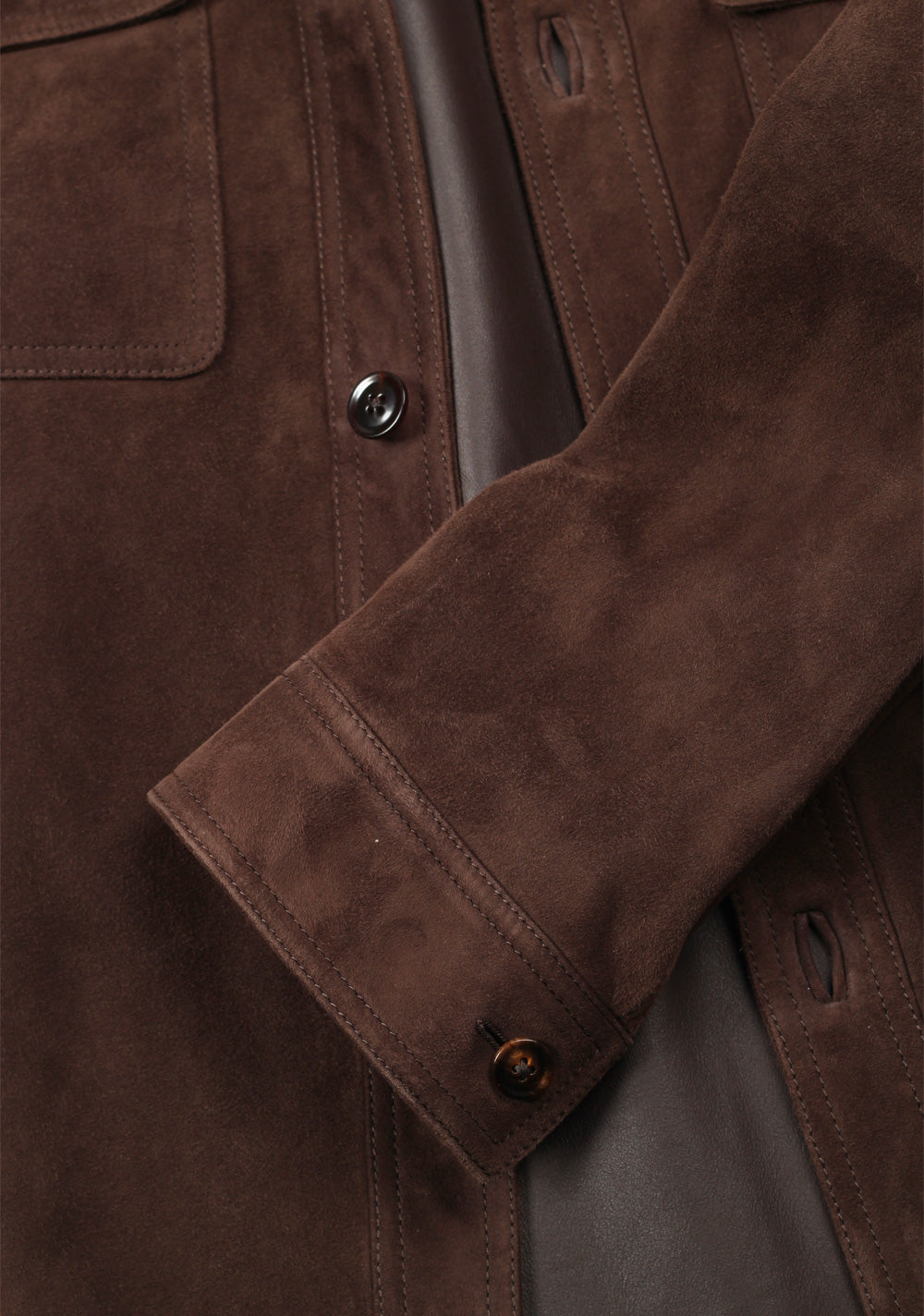 TOM FORD Leather Lambskin Suede Shirt Jacket Coat Size 50 / 40R U.S. Outerwear