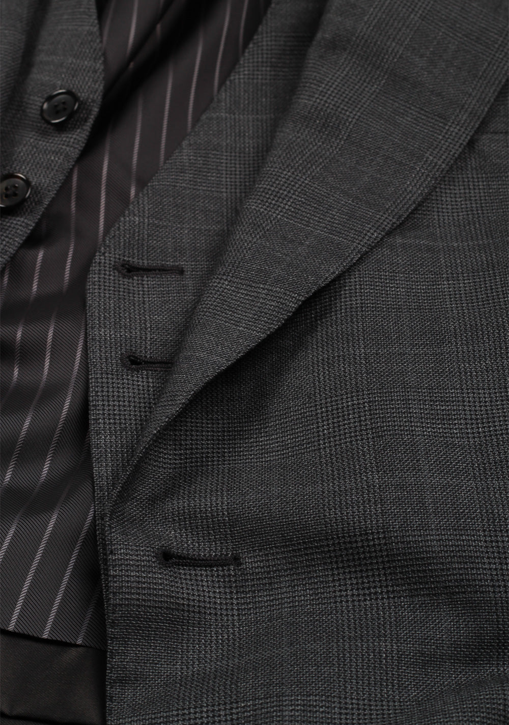 TOM FORD Windsor Gray Checked 3 Piece Suit Size 58 / 48R U.S. Wool Fit A