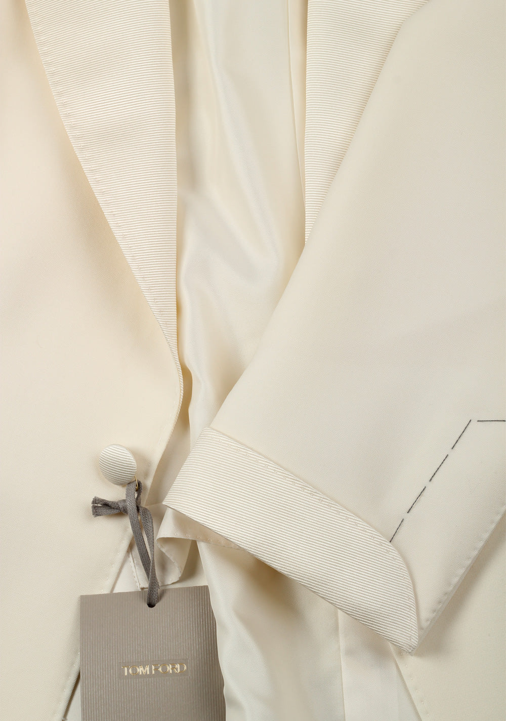 TOM FORD Shelton Ivory Sport Coat Tuxedo Dinner Jacket Size 52 / 52R U.S.