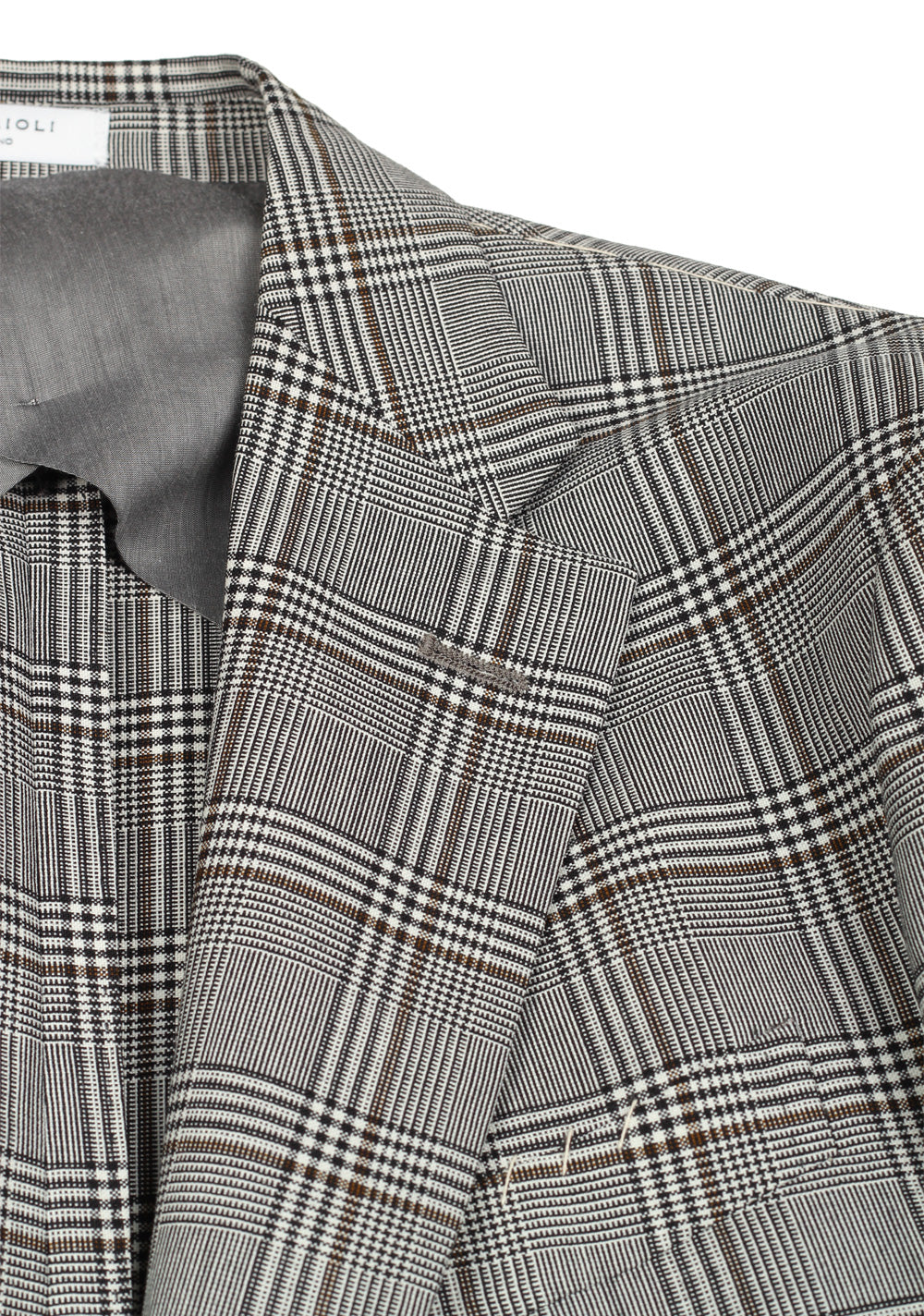 Boglioli 69 Gray Checked Suit Size 48 / 38R U.S.