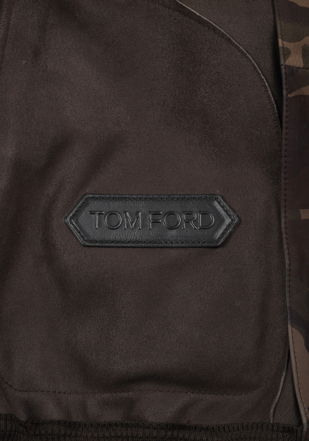 TOM FORD Camouflage Leather Suede Jacket Coat Size 52 / 42R U.S. Outerwear
