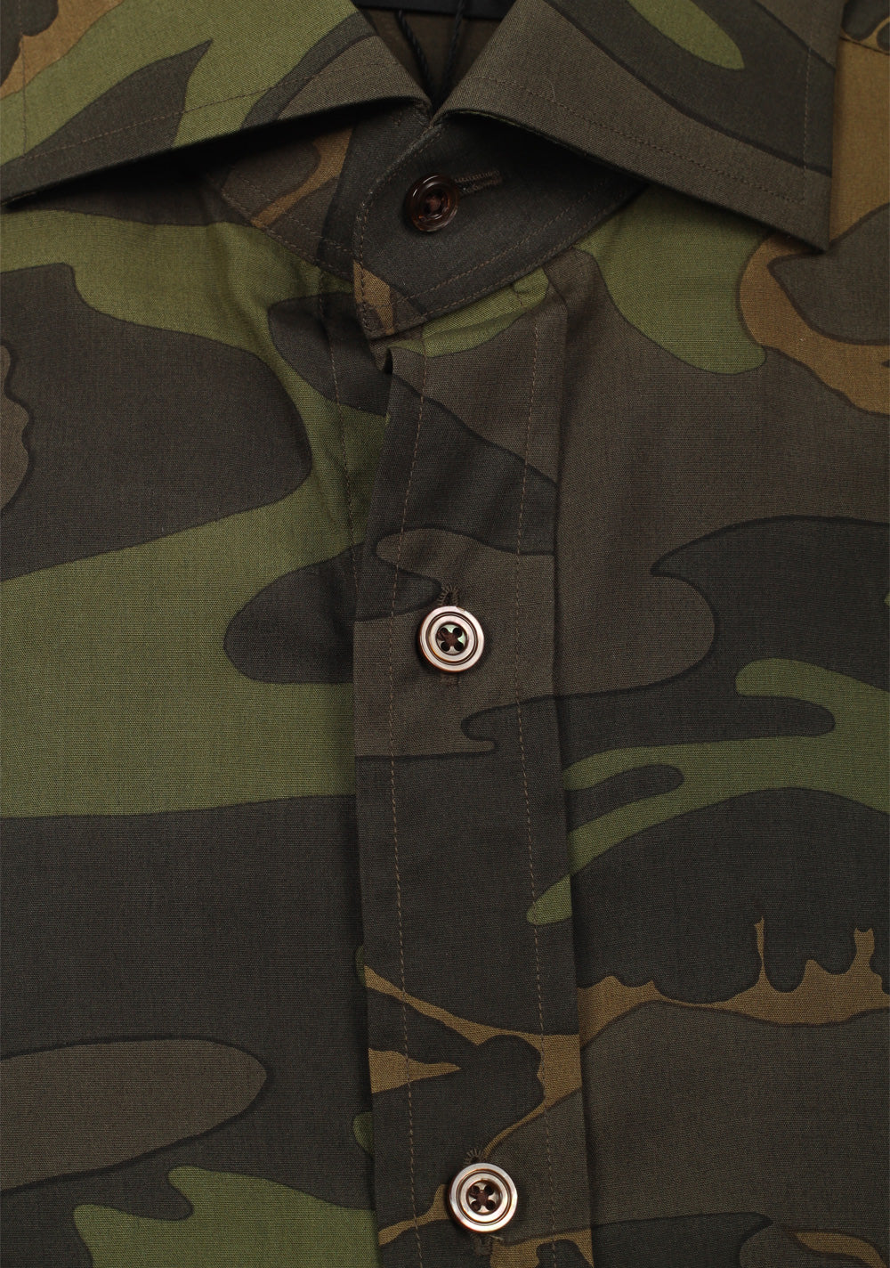 TOM FORD Signature Camouflage Green Dress Shirt
