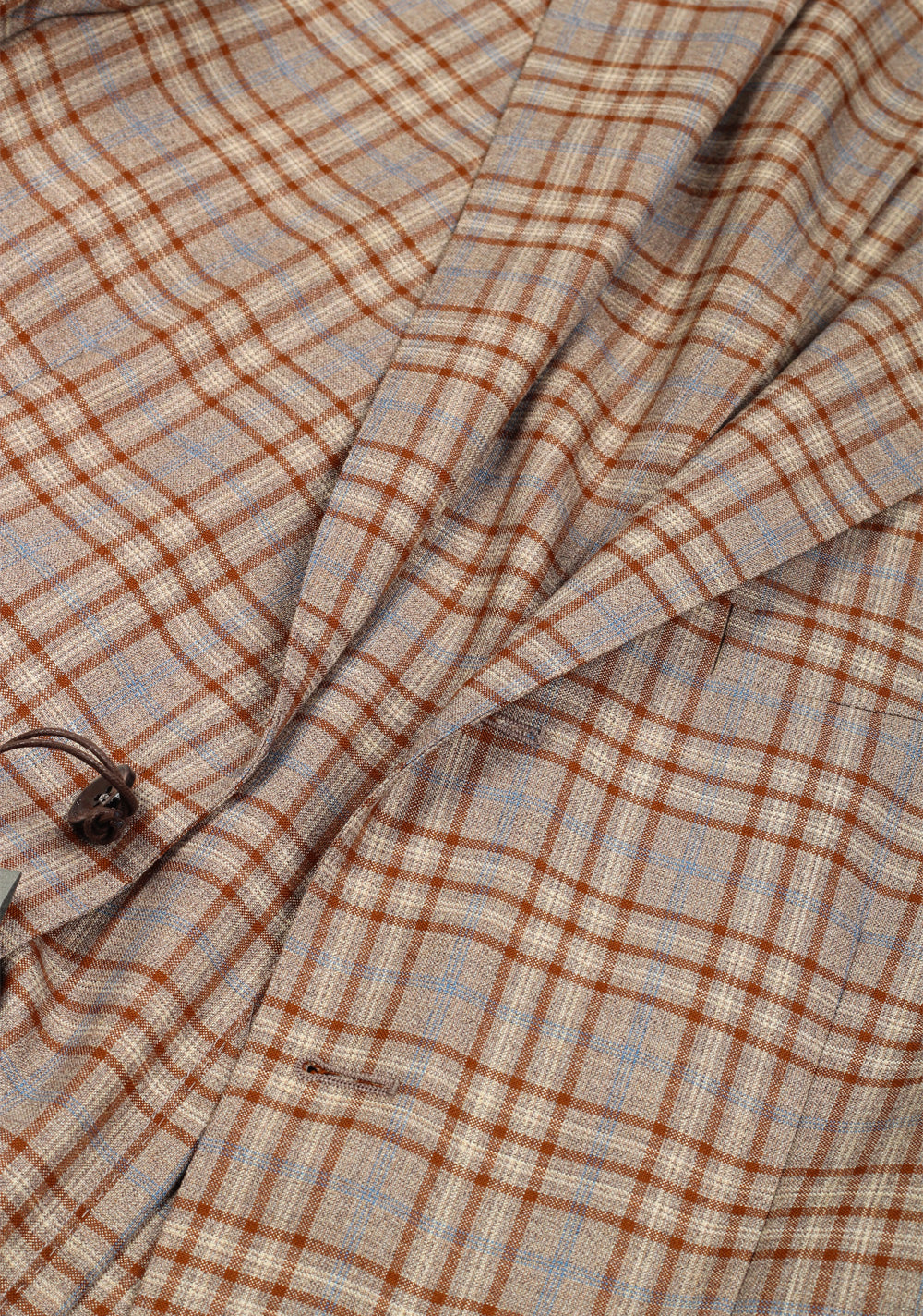 Boglioli K Jacket Brown Checked Suit Size 48 / 38R U.S.
