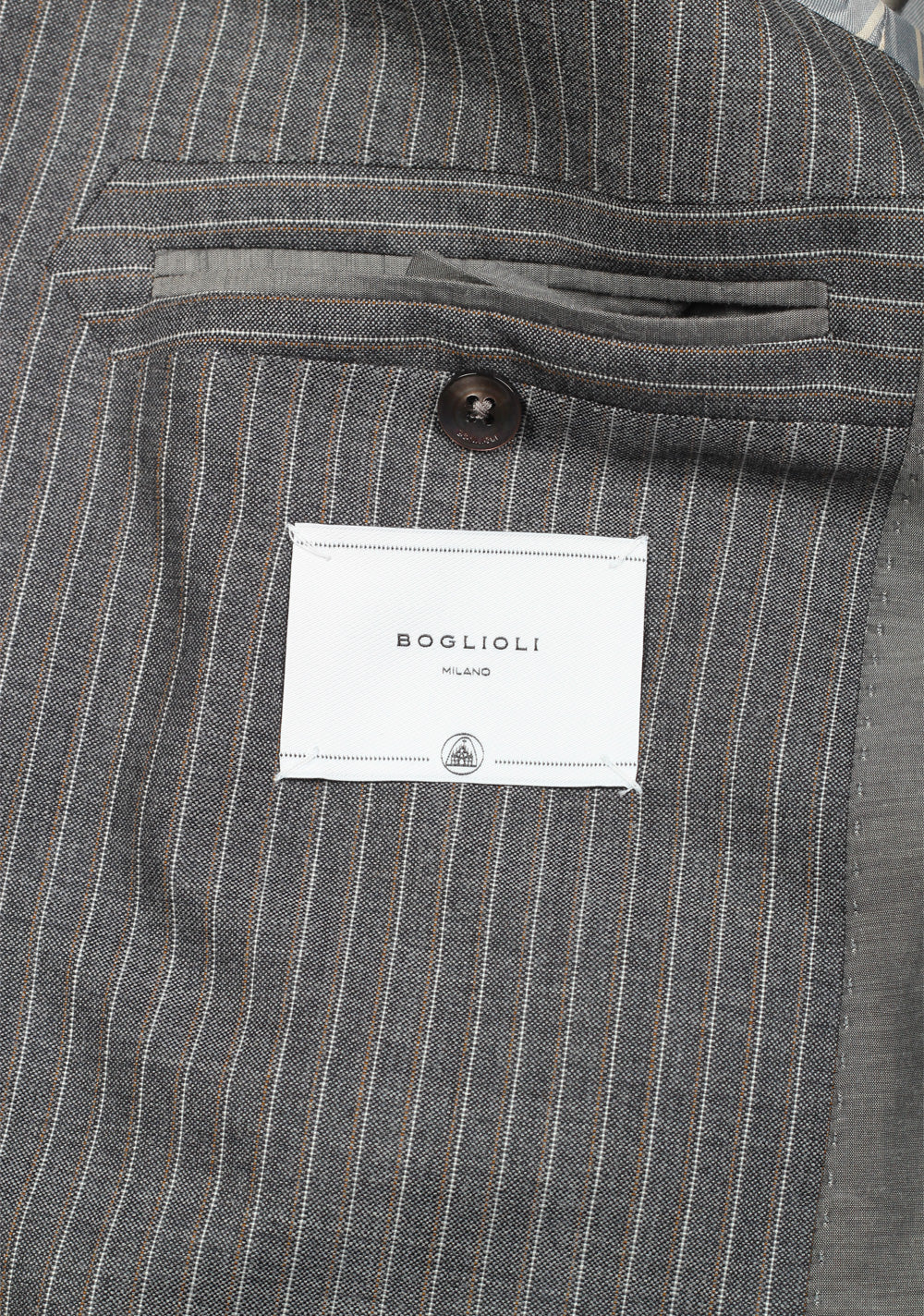 Boglioli 69 Gray Striped Suit Size 50 / 40R U.S.